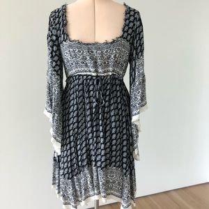 Free People boho 3/4 sleeve dress